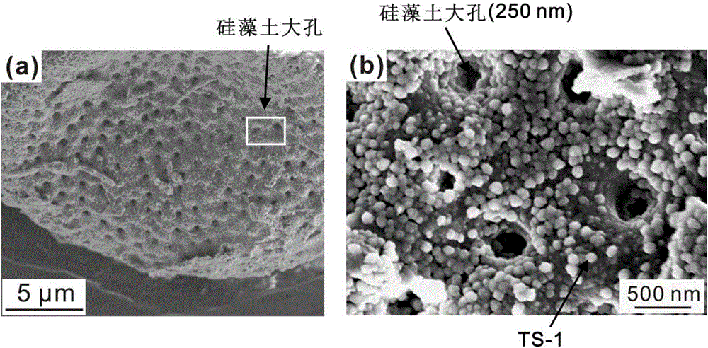 一种具有多级孔道结构的硅藻土/纳米ts621钛硅沸石复合材料及其制备