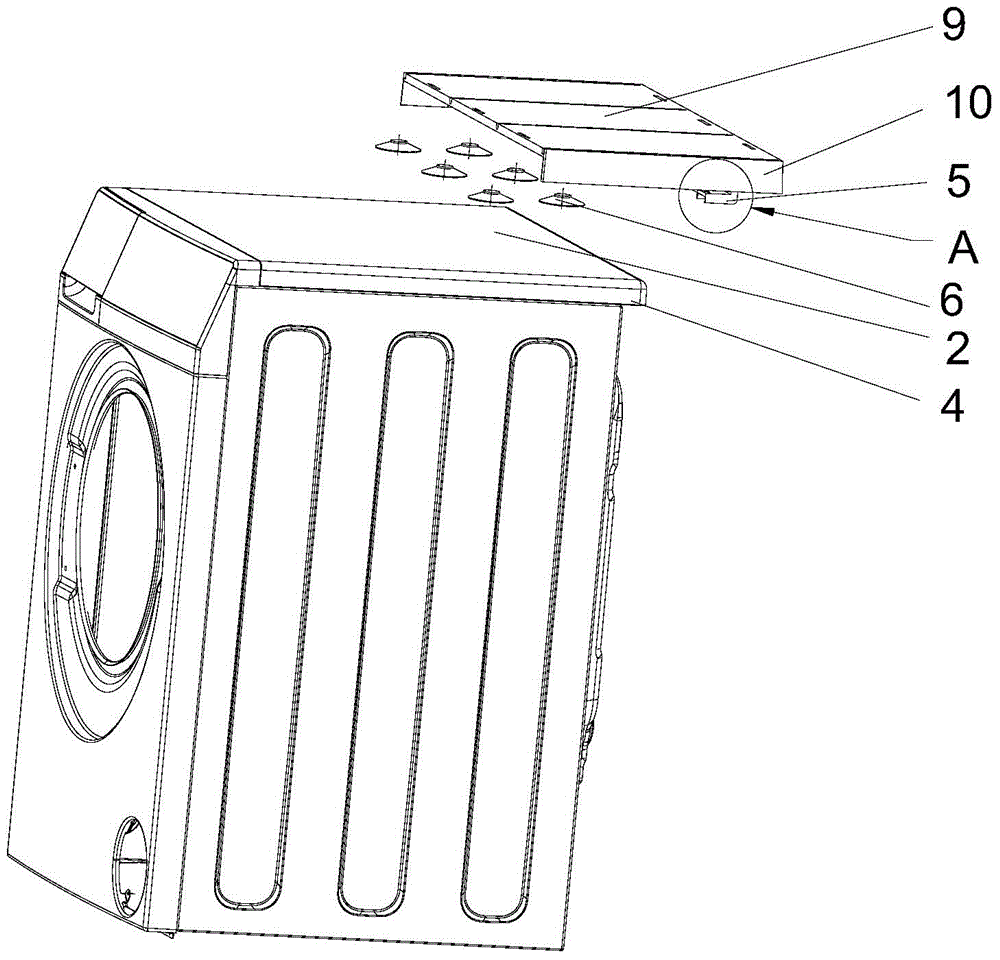 一种具有可拆卸式台面置物架的滚筒洗衣机的制作方法与工艺