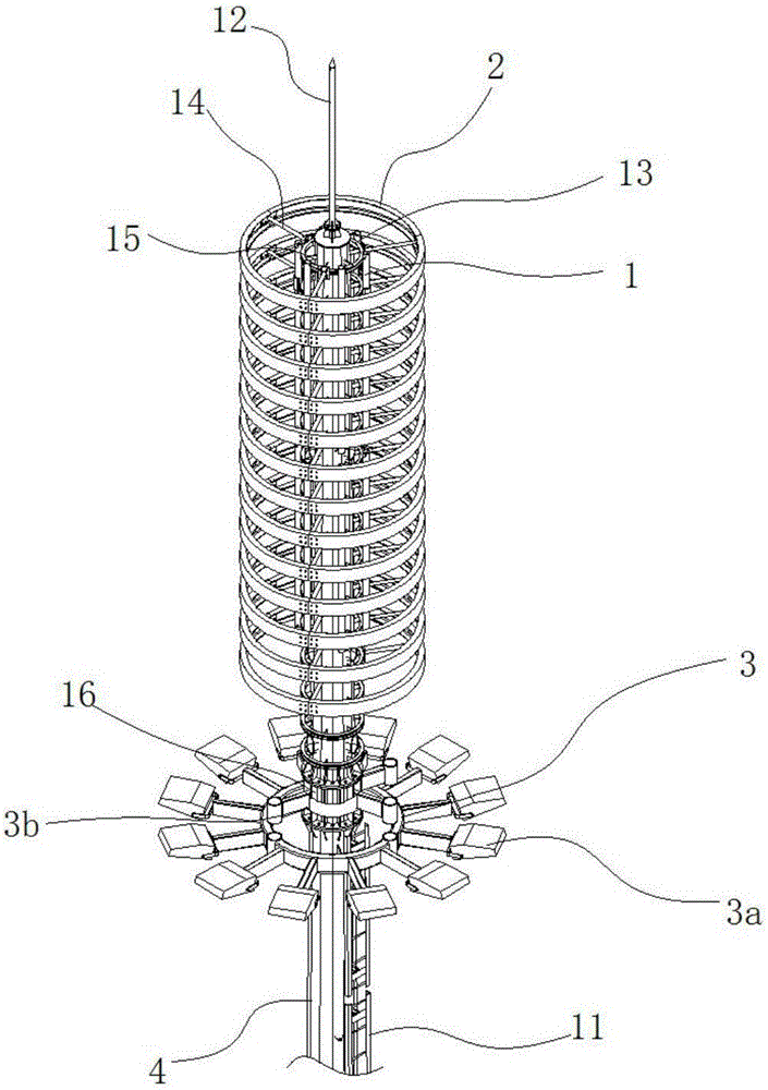 带灯盘的通信杆塔的制作方法与工艺