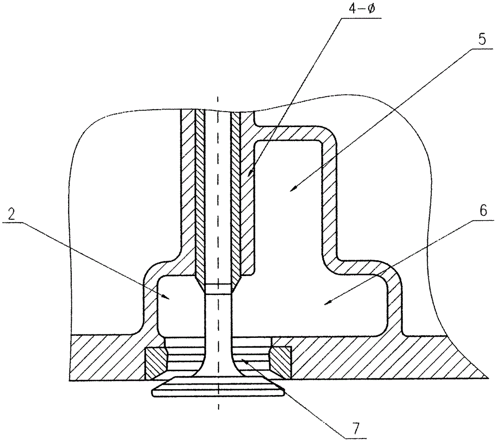 一种直喷室柴油机带过渡引流腔的分层双重涡旋进气道的制作方法与工艺