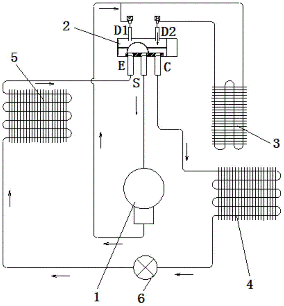 五通換向閥和空調(diào)系統(tǒng)的制作方法與工藝