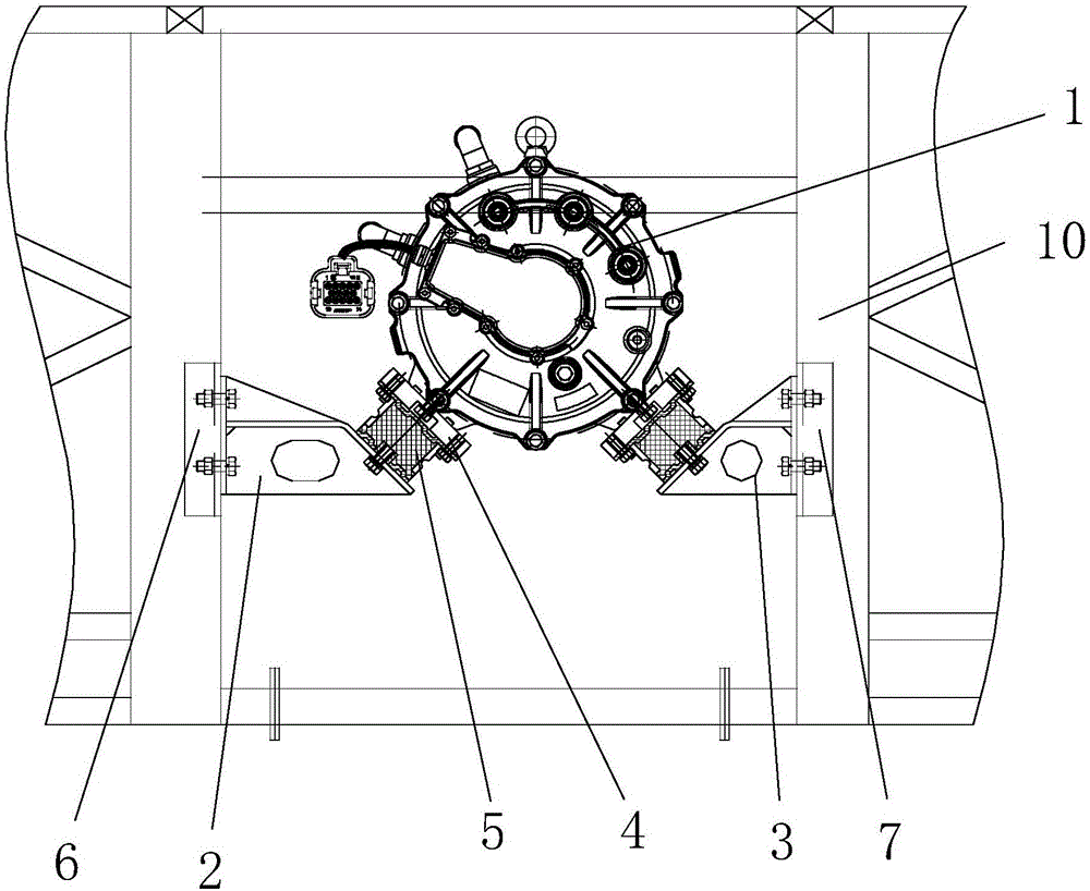 純電動(dòng)客車用電機(jī)懸置結(jié)構(gòu)的制作方法與工藝