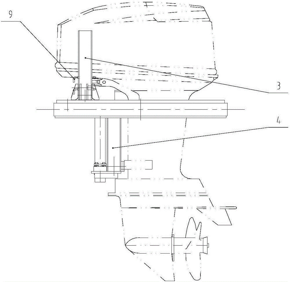 可调高度的船外机挂架的制作方法