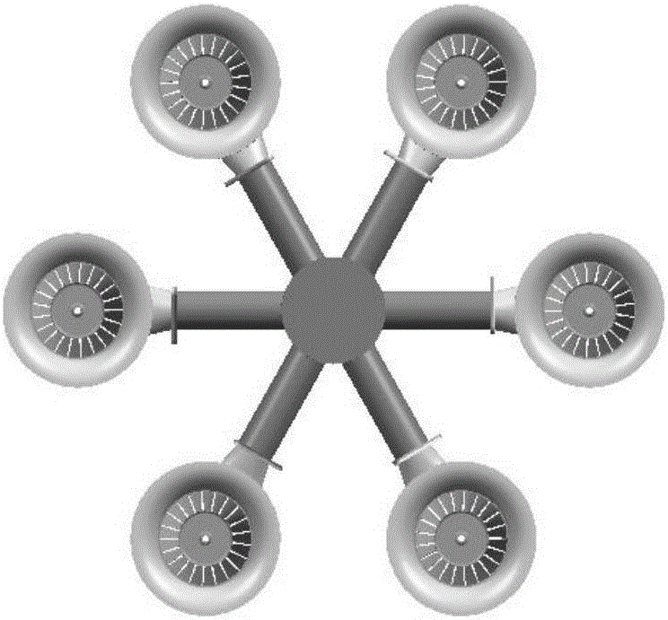 基于渦扇發(fā)動(dòng)機(jī)的新型導(dǎo)流控制多旋翼飛行器及控制方法與流程