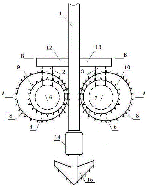 咬口V形钻搅机的制作方法与工艺