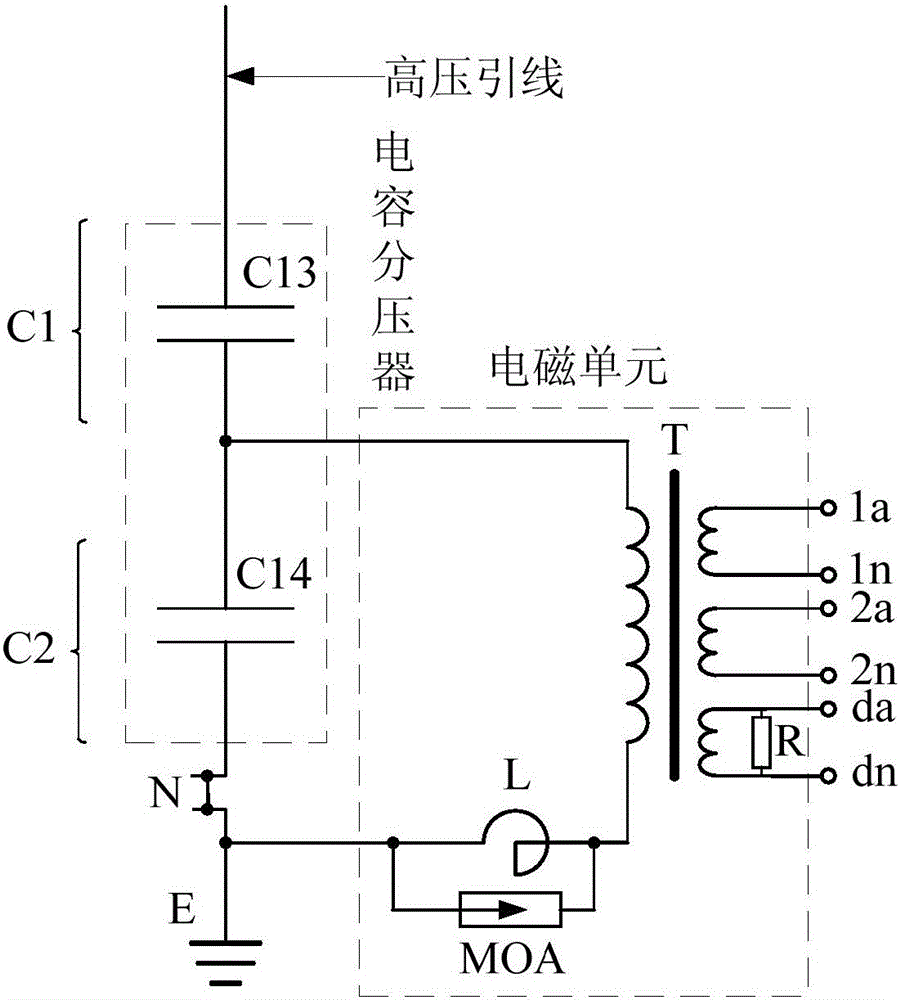 基于谐振特性的电容式电压互感器介质损耗测试方法与流程