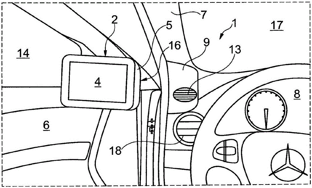 具有無側后視鏡的后視裝置的機動車的制作方法