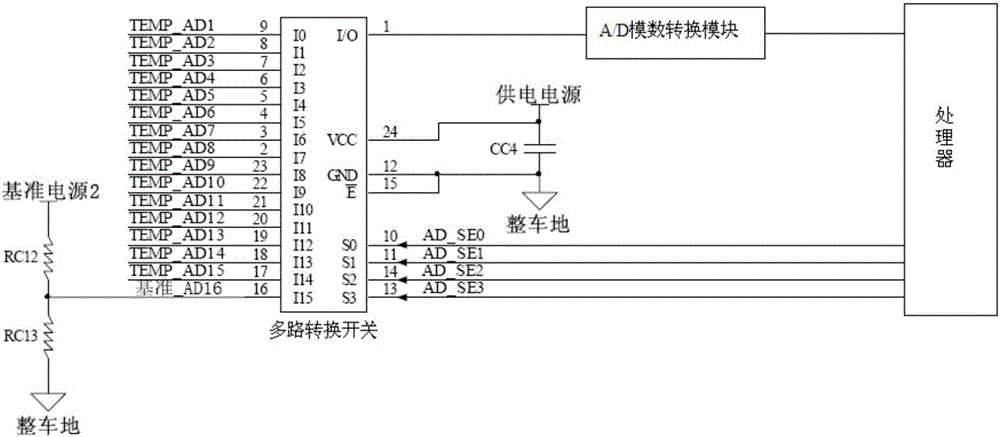 一種電池組多通道溫度檢測電路的制作方法與工藝