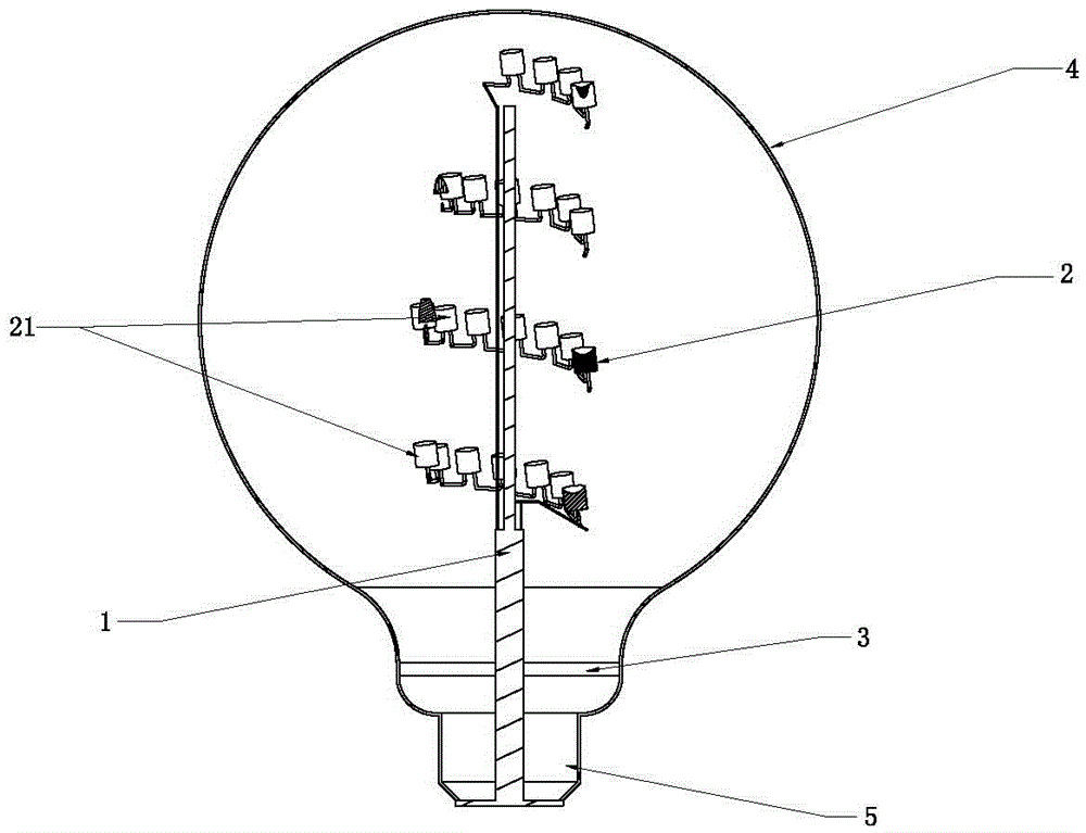 一種燈柱組件及其燈泡的制作方法與工藝