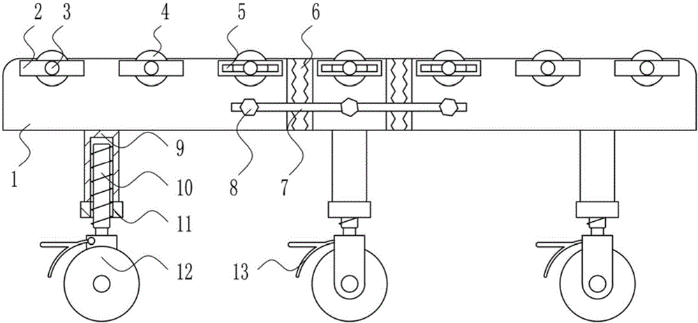 一种槽钢下料机传送架的制作方法与工艺