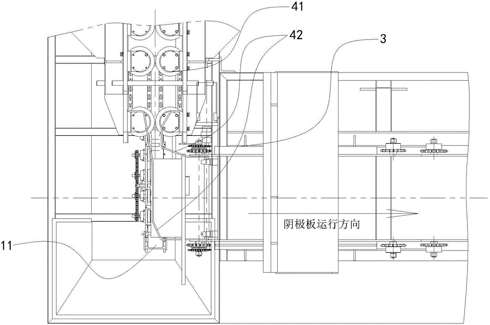 電解錳敲打剝離裝置的制作方法