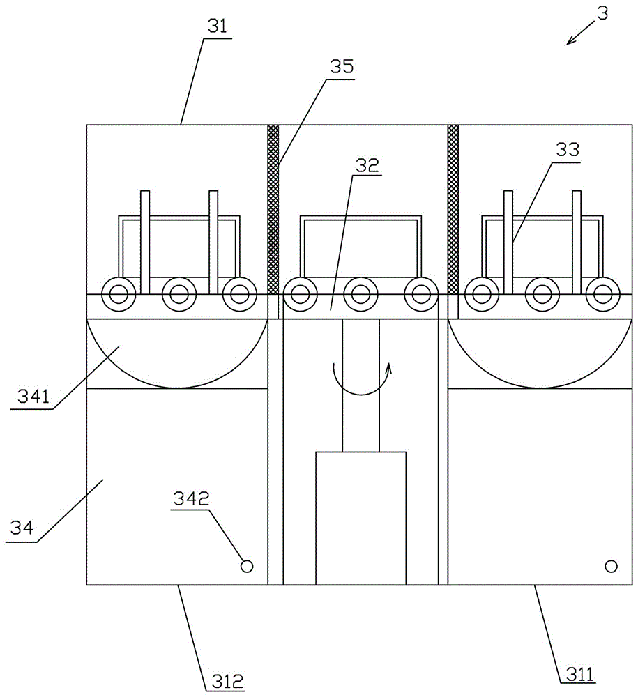 與籃筐清洗一體機(jī)配套使用的自動(dòng)分裝收集機(jī)構(gòu)的制作方法與工藝