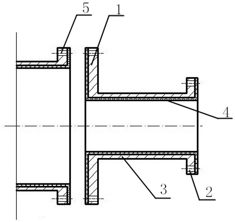 衬胶化工容器出口变径接管的制作方法与工艺