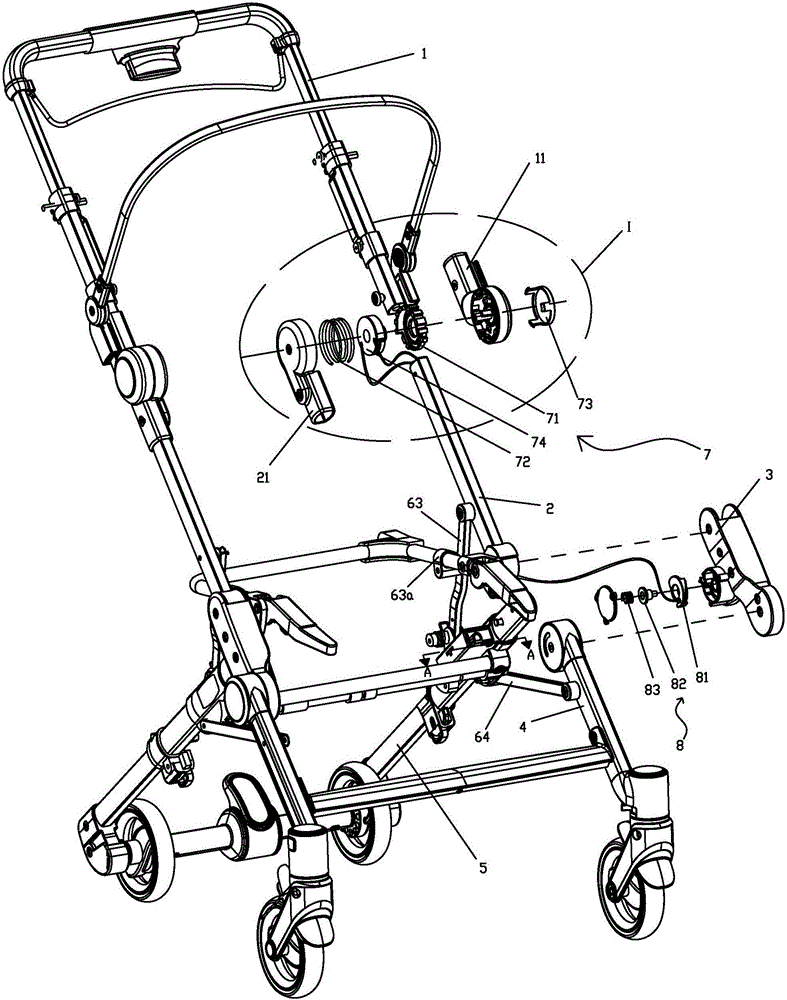 聯(lián)動(dòng)折疊式童車的制作方法與工藝