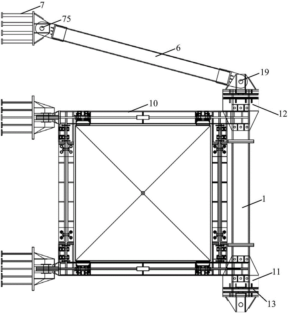 一种大型动臂塔吊外挂支撑体系不对称结构的制作方法与工艺