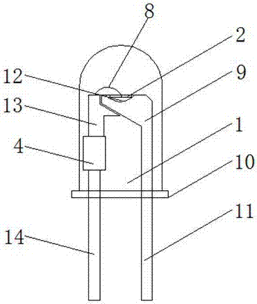 一種內(nèi)置電阻LED元器件的制作方法與工藝