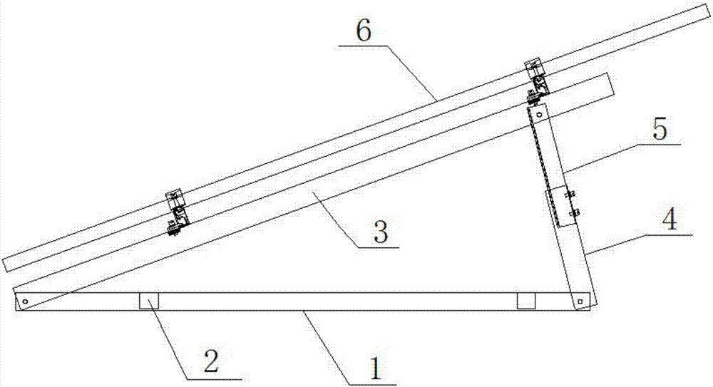 一种角度可调节的三角架光伏支架的制作方法