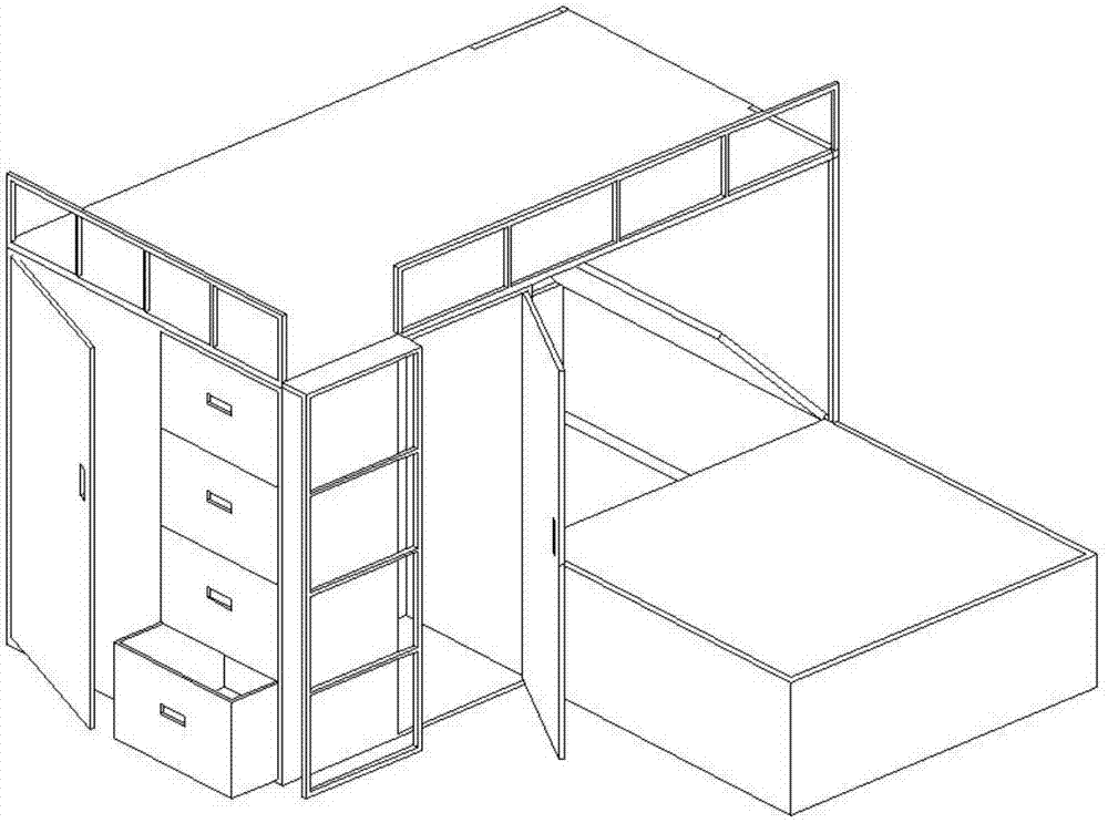 一种集装箱营房双人用交叠床铺的制作方法与工艺