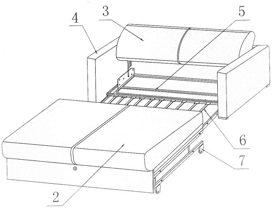 一种移动式沙发床的制作方法与工艺