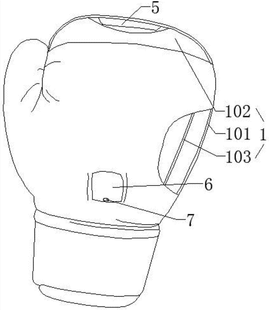 一种自带输出测力式拳击训练手套的制作方法