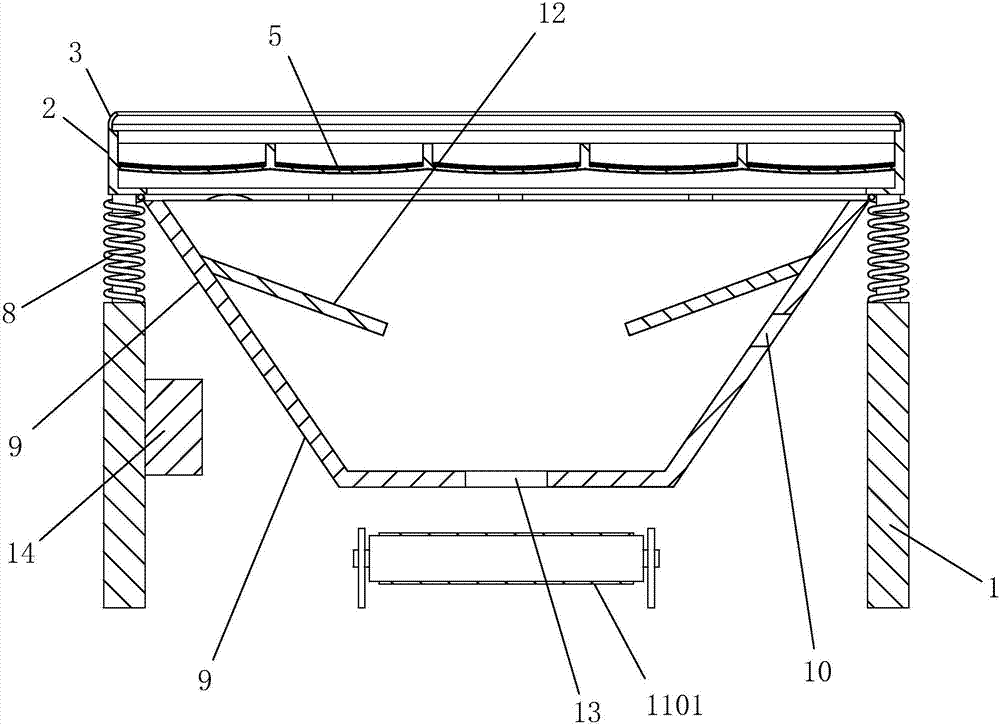 振動(dòng)落砂機(jī)及安裝該振動(dòng)落砂機(jī)的振動(dòng)落砂生產(chǎn)倉的制作方法與工藝