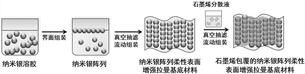 一种柔性表面增强拉曼基底材料及制备方法和应用与流程