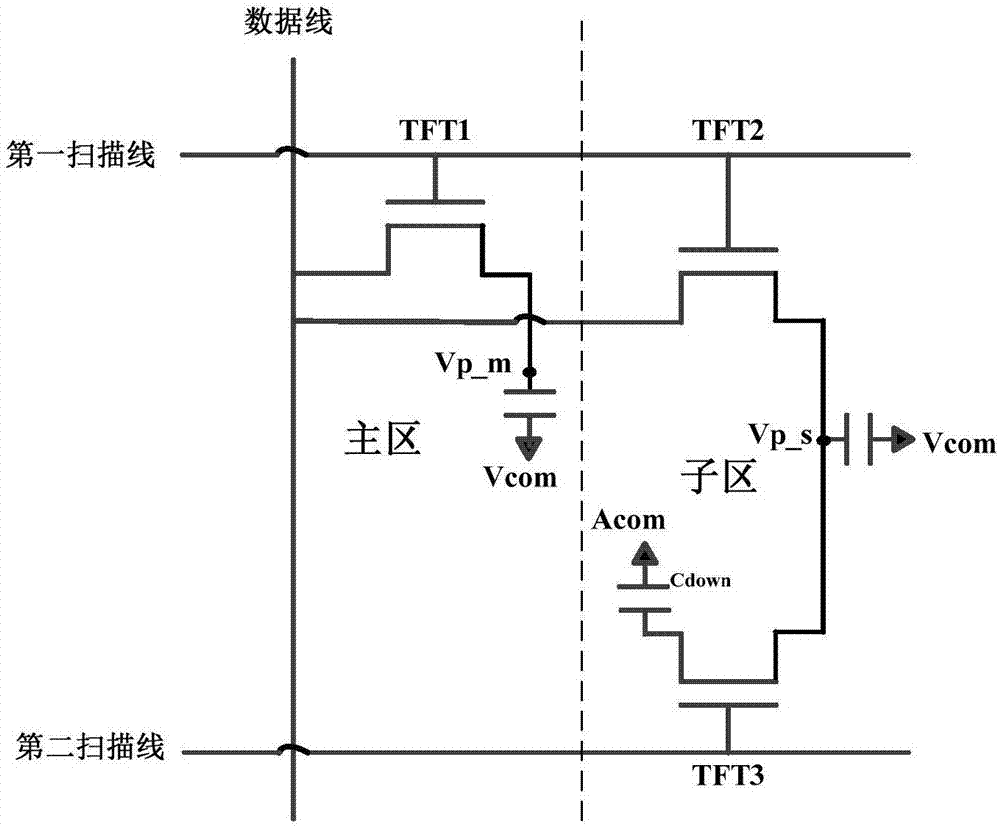 陣列基板、液晶顯示面板及其點反轉(zhuǎn)驅(qū)動方法與流程