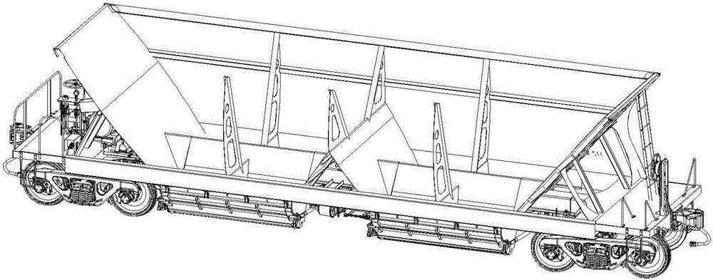 一种两侧卸货圆弧包板铁路专用漏斗车的制作方法