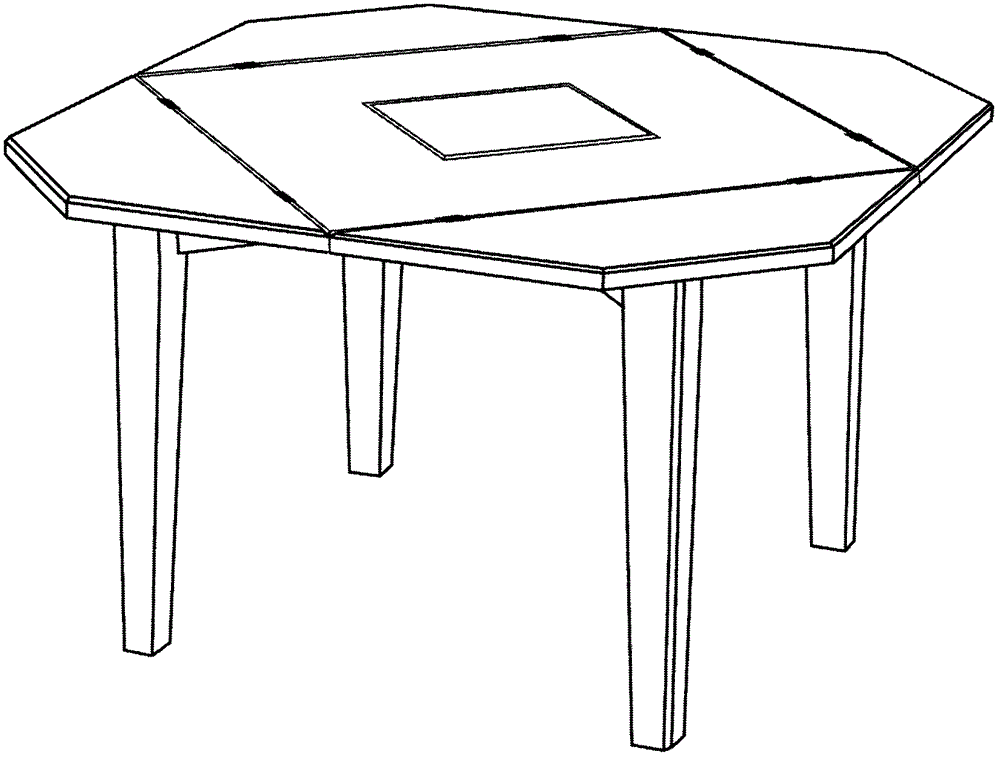 可扩展桌面的方桌的制作方法与工艺