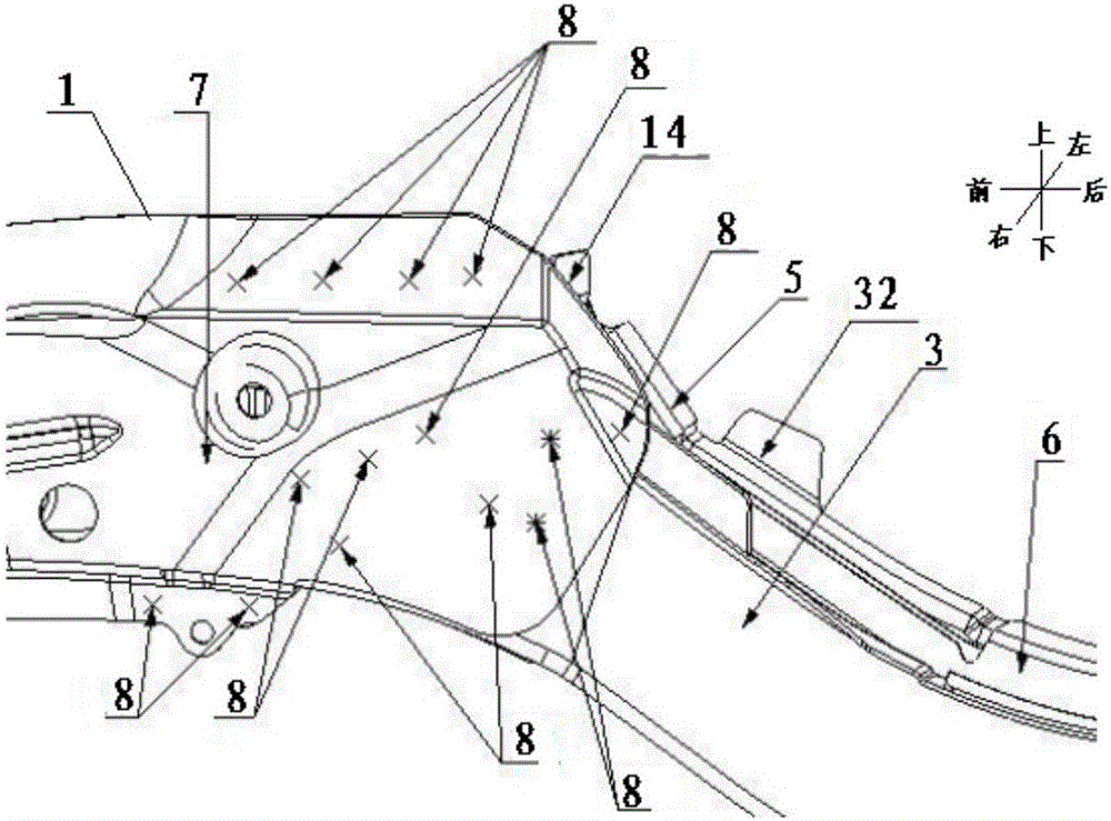 一種汽車發(fā)動機(jī)艙邊梁前后段連接結(jié)構(gòu)的制作方法與工藝