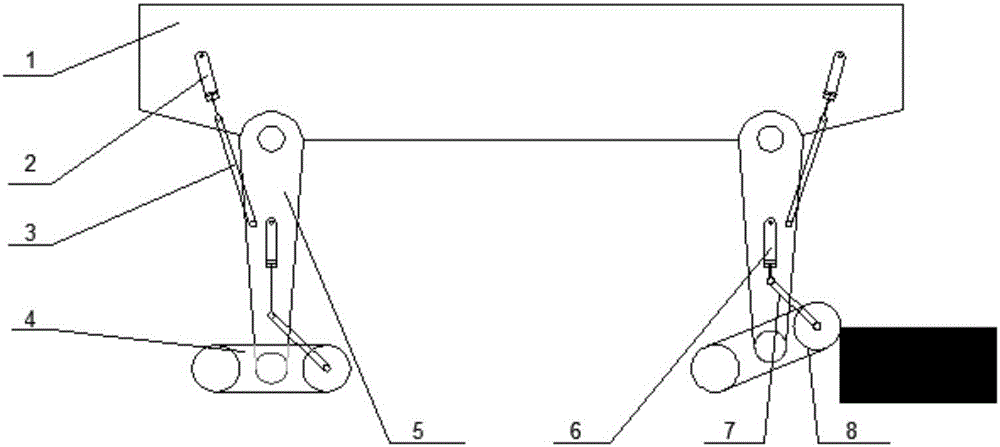 四履帶自適應(yīng)路況可調(diào)重心機(jī)構(gòu)的制作方法與工藝