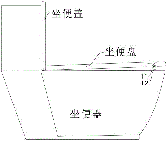 一种卷簧控制马桶中坐便盘在坐便器的贴合距离的方法与流程