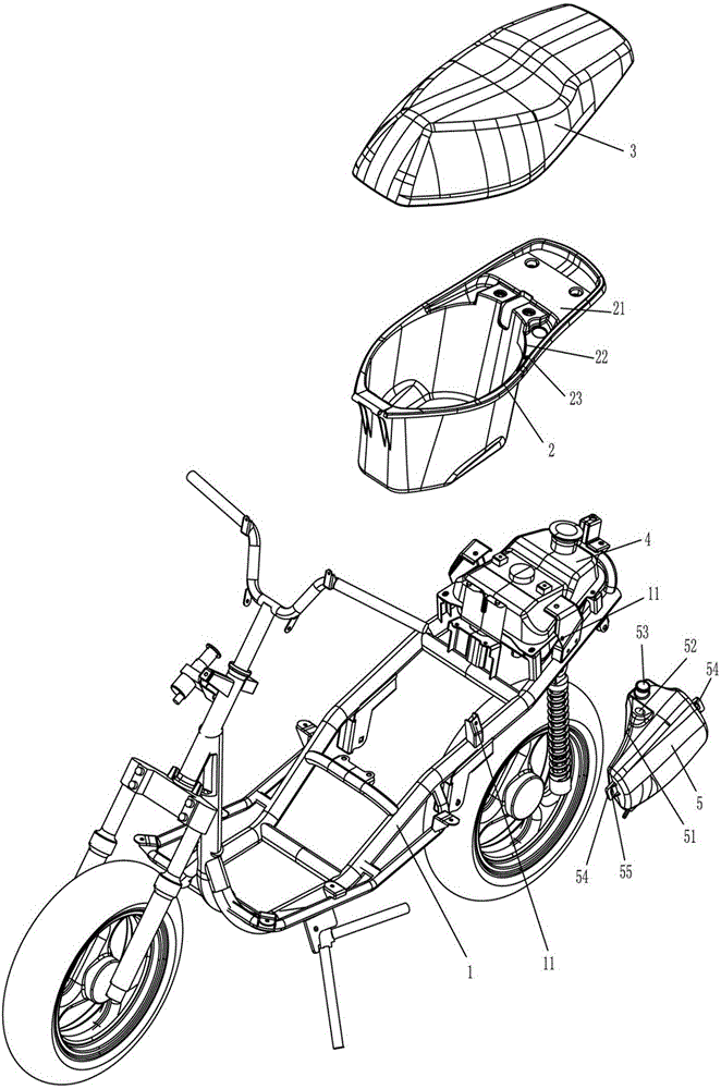 一种机油壶内置的摩托车的制作方法与工艺