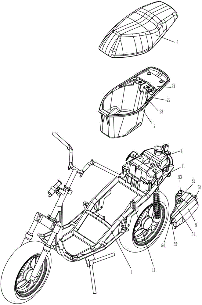 一種機(jī)油壺內(nèi)置的摩托車的制作方法與工藝