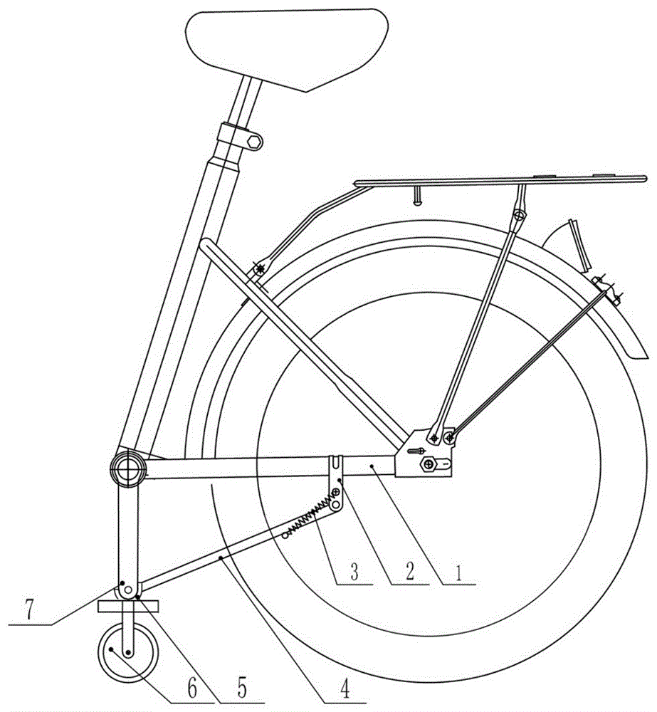 自行车快速拆装折叠后的助力装置的制作方法