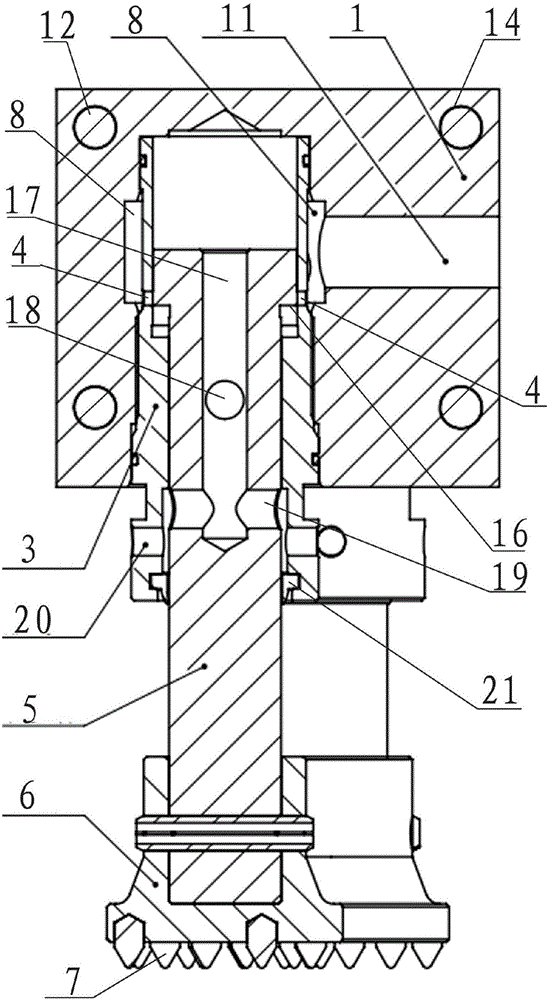 组合式凿毛机的阀体的制作方法与工艺