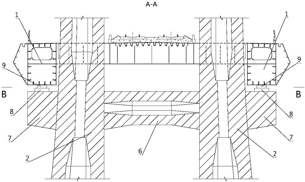 一种中穿桥面桥塔结构的制作方法与工艺