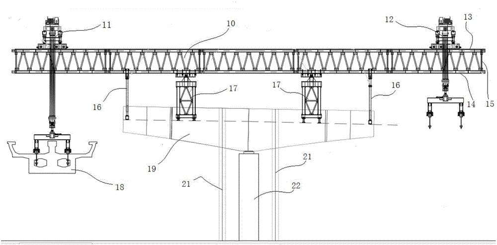 固定式非对称桥梁悬臂拼装设备的应用方法与流程