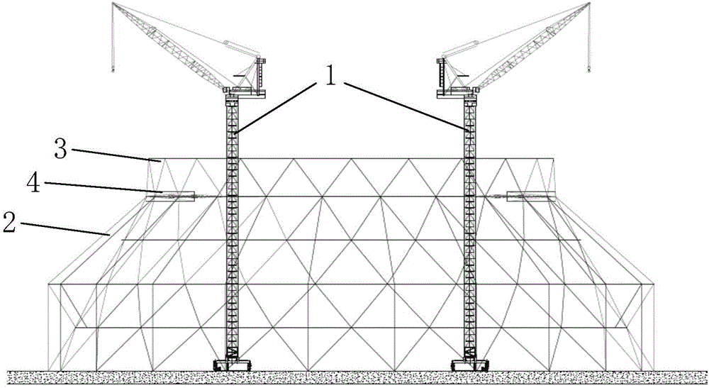 大型钢结构空冷塔的塔吊施工方法与流程