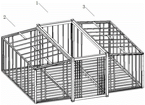 多跨結構折疊集裝箱房的制作方法與工藝