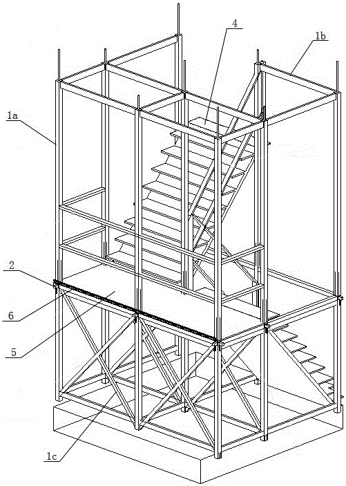 裝配式建筑施工折疊式操作及卸料平臺與工具式樓梯吊裝的組合施工方法與流程