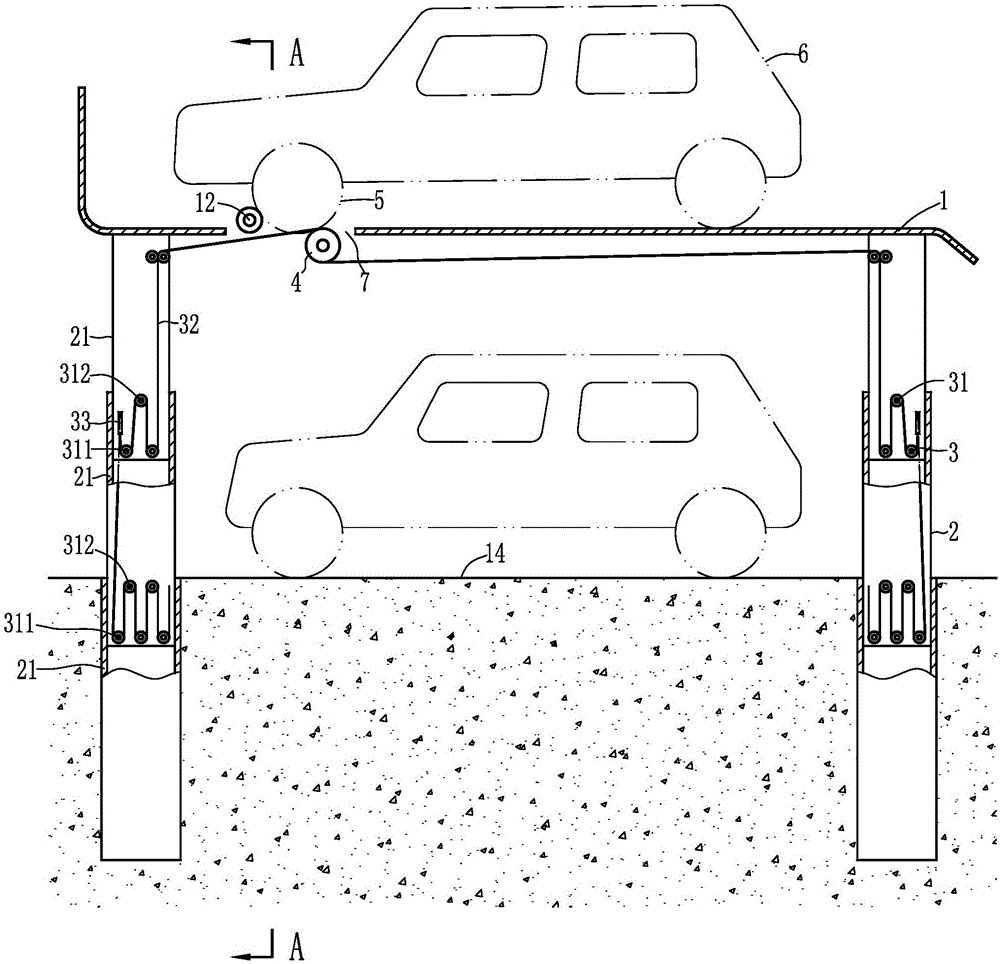 自驅(qū)動式家用升降立體車庫的制作方法與工藝