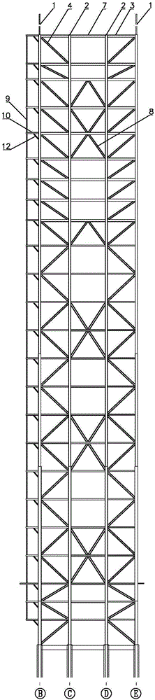 一种巨型格构柱方形钢结构造粒塔塔桅体系的制作方法与工艺