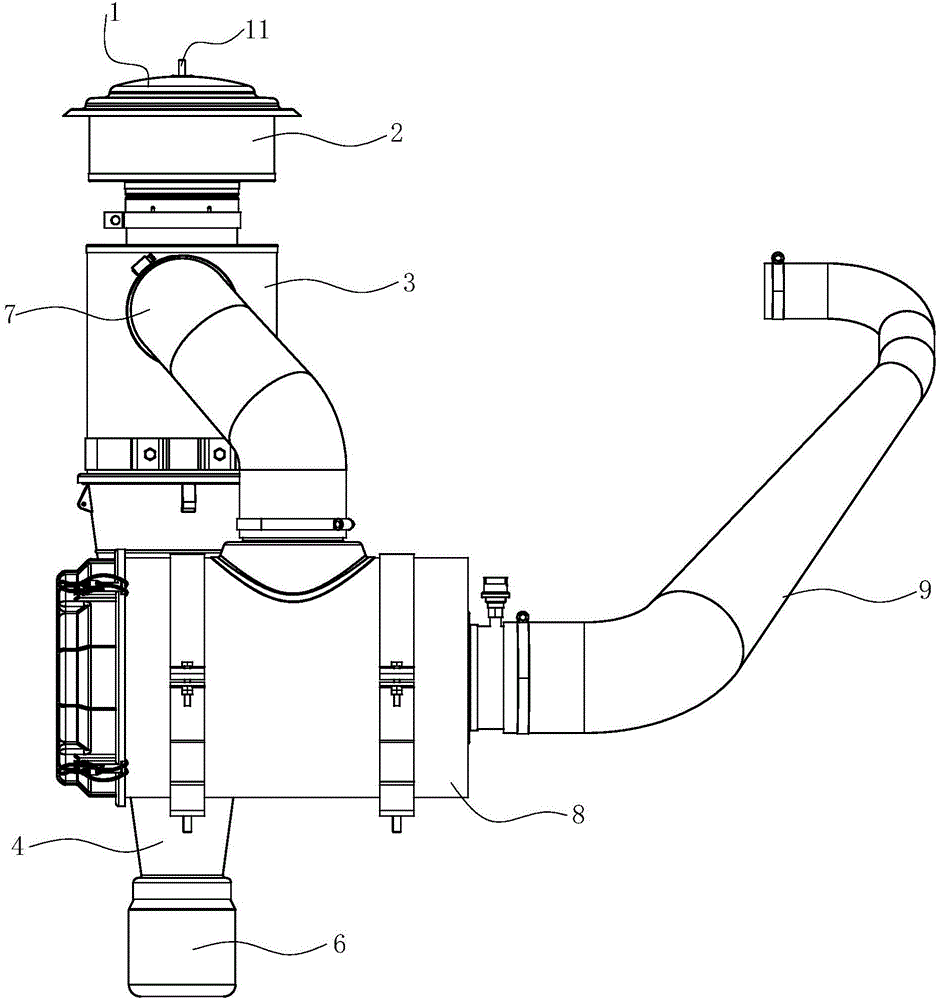 預(yù)濾器及采用該預(yù)濾器的發(fā)動(dòng)機(jī)進(jìn)氣過(guò)濾裝置的制作方法