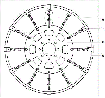 一种适配机械弹性车轮的铰链组结构的制作方法与工艺