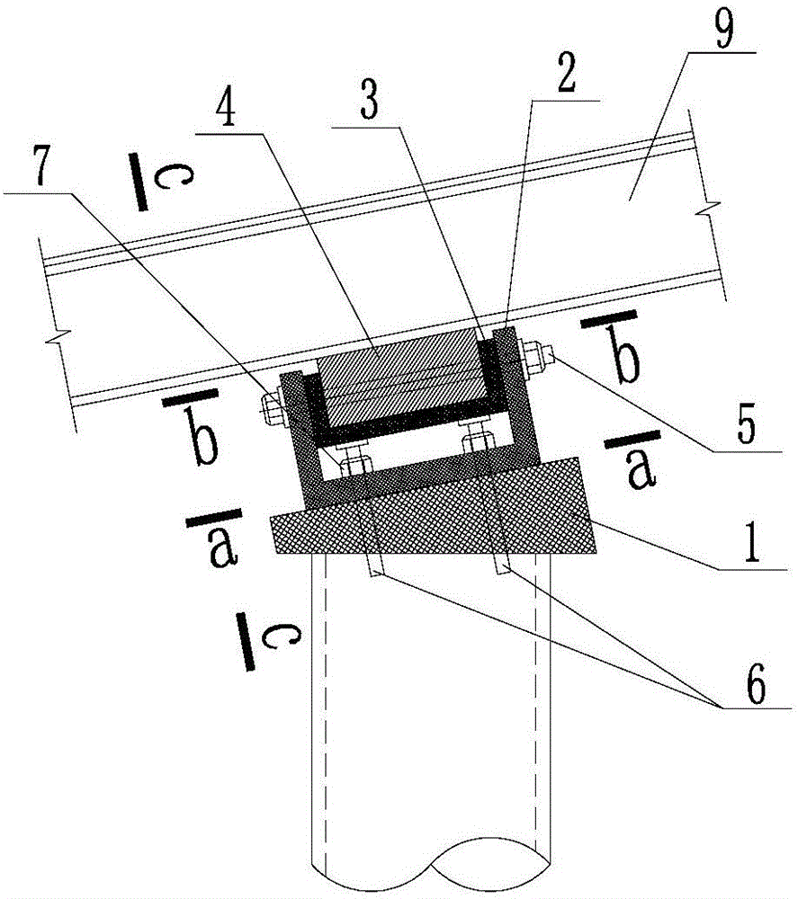 一段式橡胶膜密封气柜活塞支撑的可调节柱顶装置的制作方法