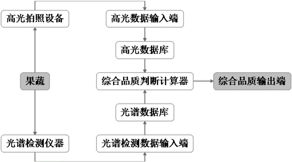 一种高光拍照和无损光谱扫描判断果蔬品质的系统的制作方法与工艺