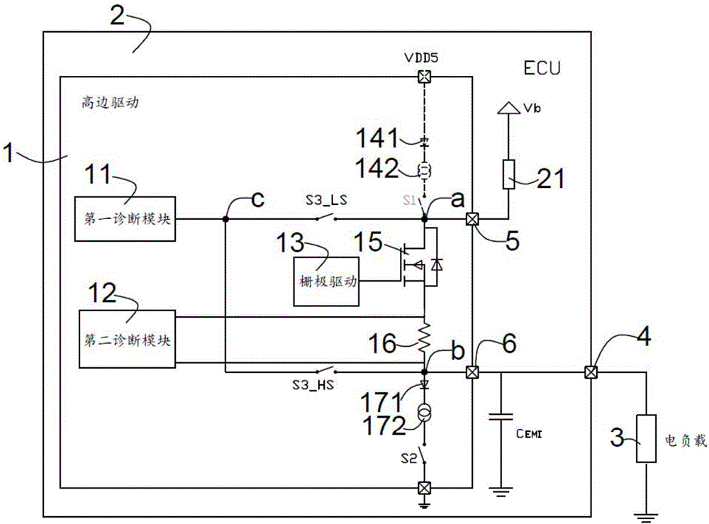 用于診斷電負載狀態的電路以及方法與流程