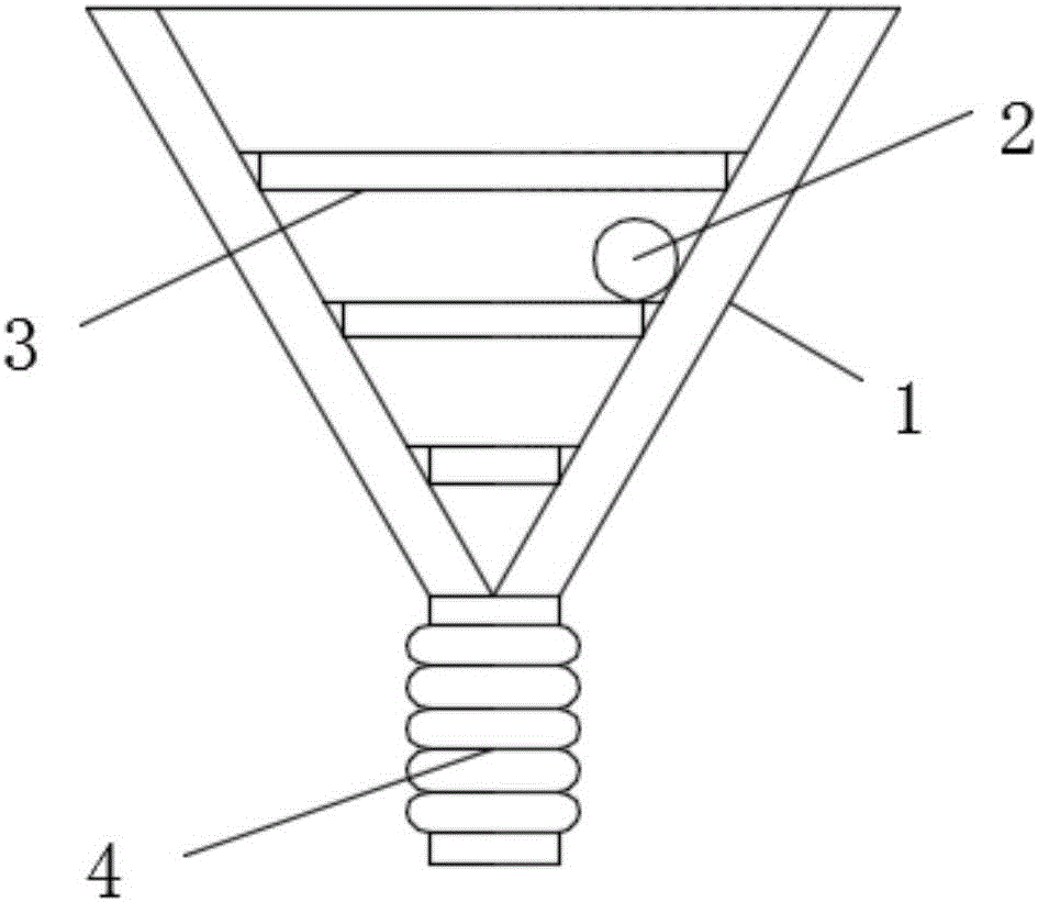 一種內(nèi)含滾球的漏斗形運(yùn)動訓(xùn)練器的制作方法與工藝