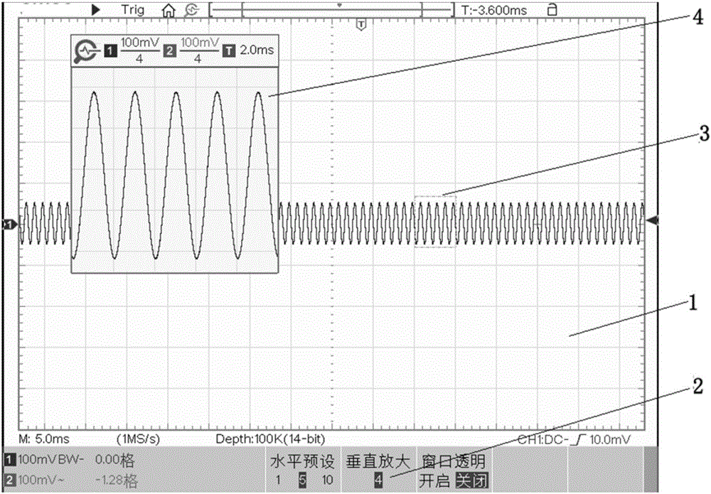 一种在触摸式示波器上实现波形细节放大的方法与流程
